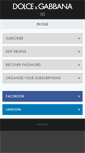 Mobile Screenshot of login.dolcegabbana.com